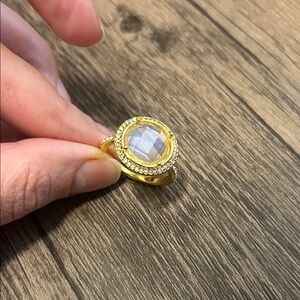 Elegant  Ring with Iridescent Stone, ring size 8 1/2